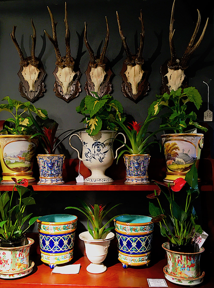 Earle Vandekar at the NYBG Antique Garden Furniture Fair