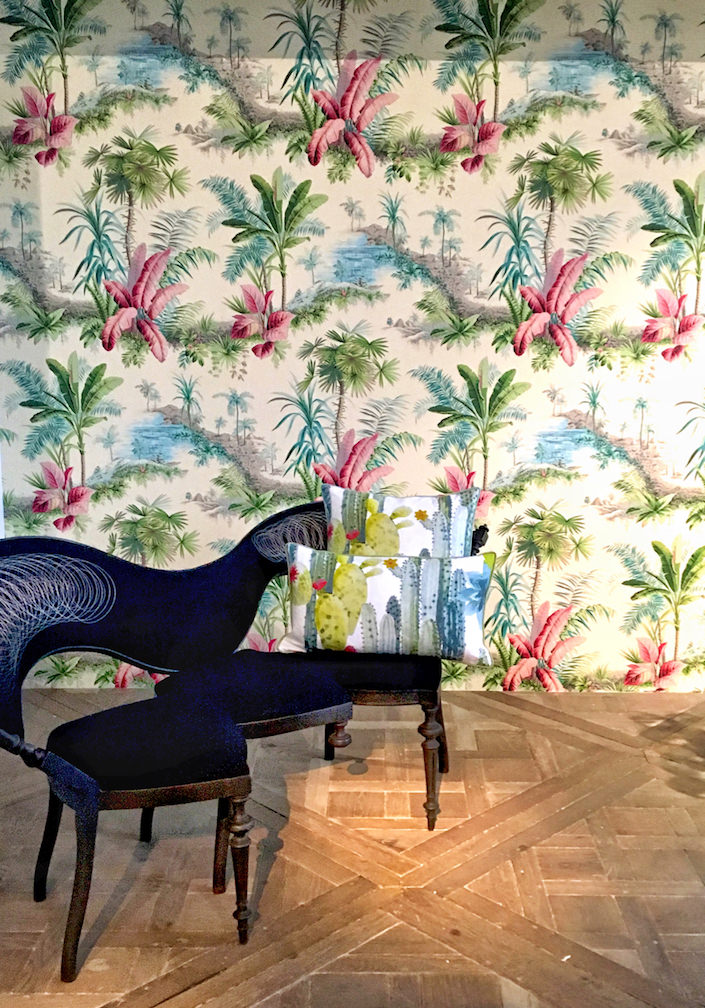 Sebastian Brajkovic Conversation Piece with Pierre Frey Alexandrie wallpaper at Carpenter's Workshop