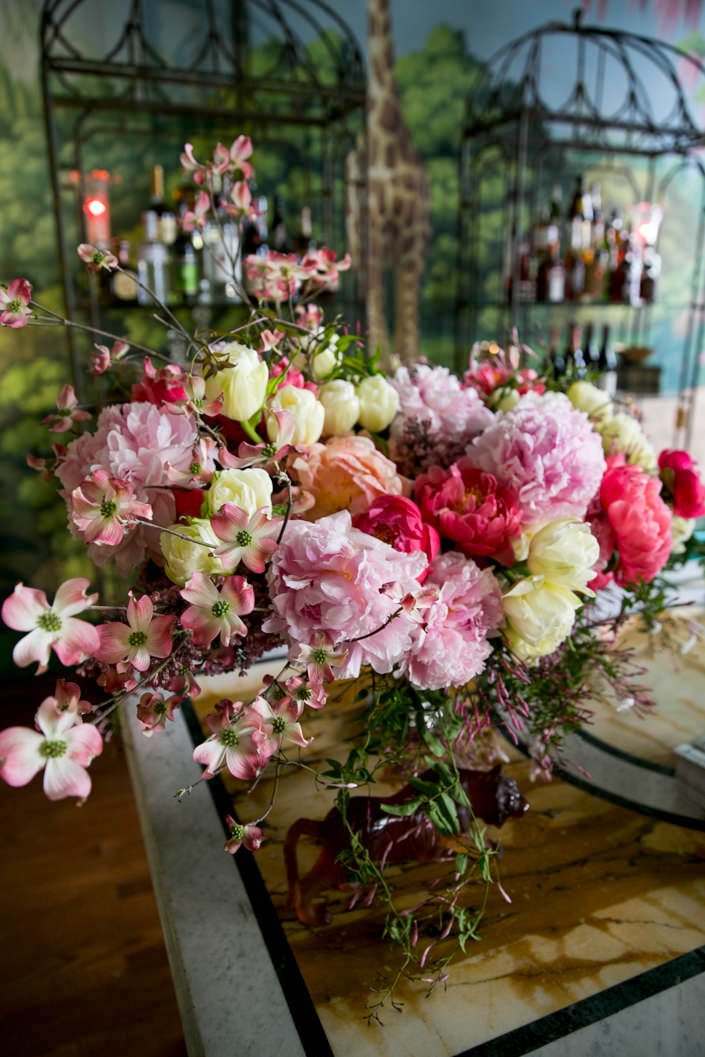 flowers in Ken Fulk's Kips Bay dining room