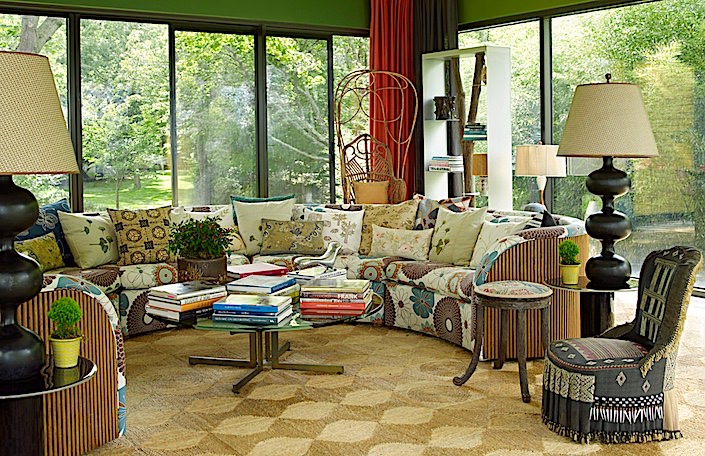 Muriel Brandolini Hamptons living room, photo Tria Giovan for Out East book