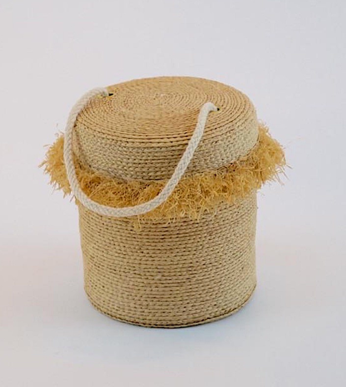 Peter Beaton straw Hula Bag-1