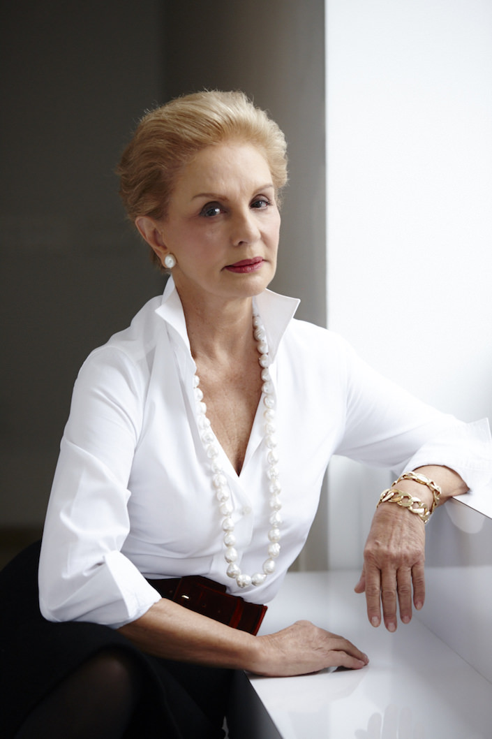 Carolina Herrera in pearls