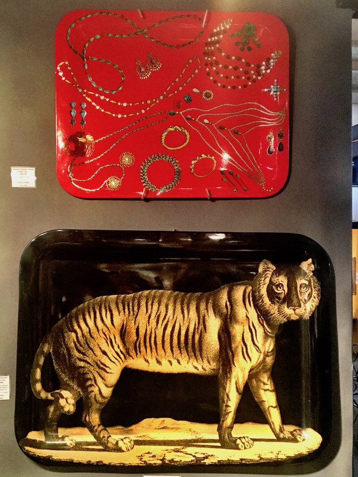 Fornasetti tiger and jewelry trays