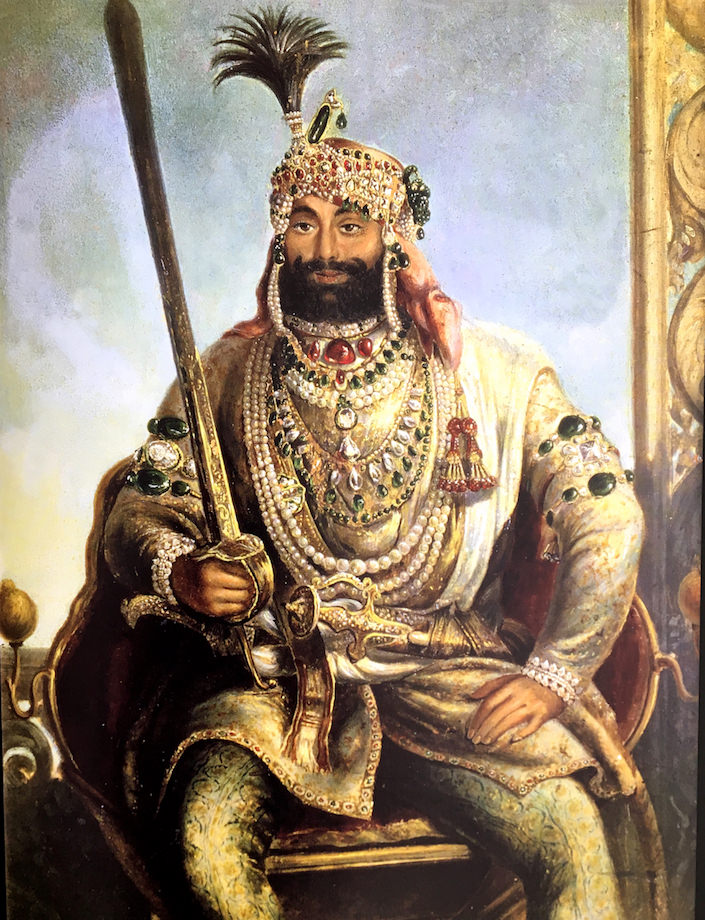 Maharaja Sher Singh in pearls