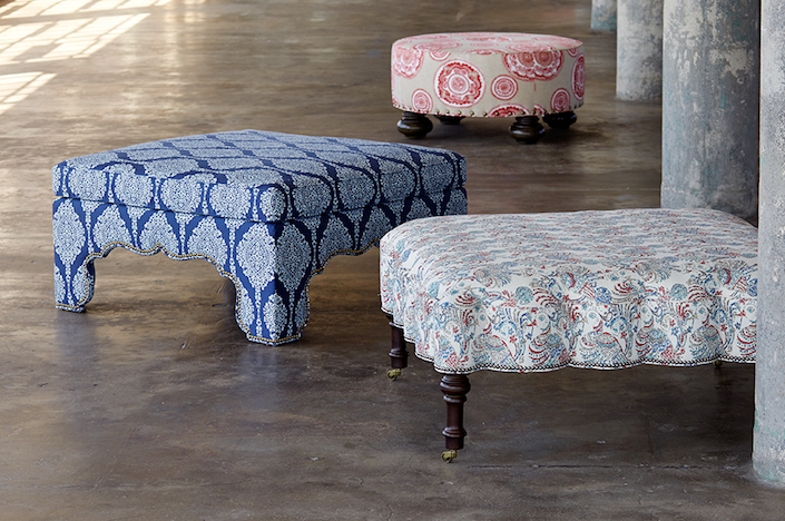 John Robshaw ottomans for Duralee