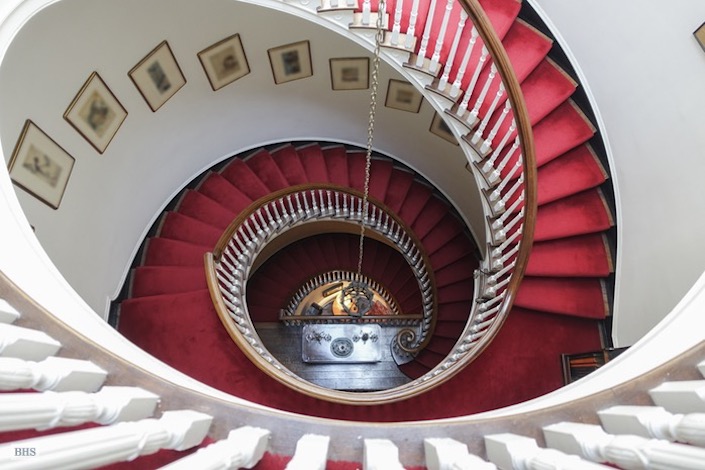 staircase in Rockefeller townhouse