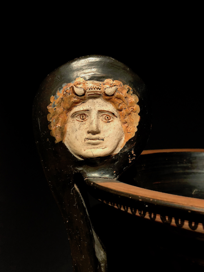 Apulian Krater c. 330-320 BC from Ruper Wace Ancient Art detail at TEFAF