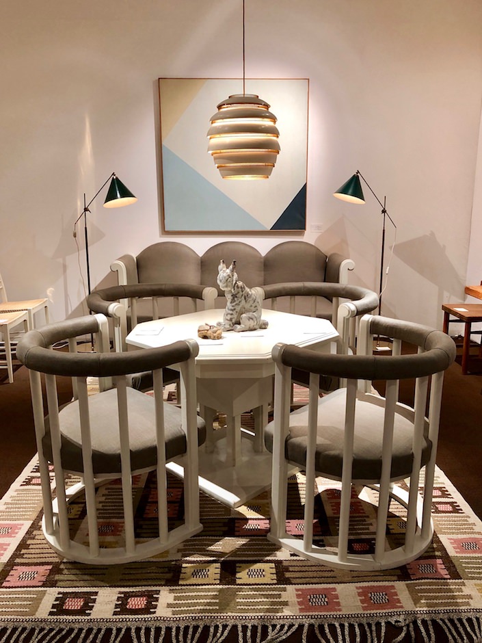 Eliel Saarinen dining set at Modernity at Salon Art + Design