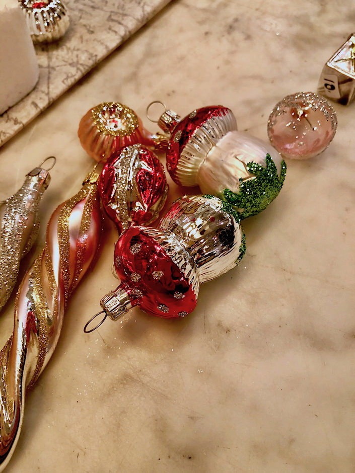 handblown and painted German glass Christmas ornaments at John Derian