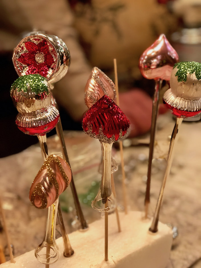 handpainted German glass Christmas ornaments at John Derian