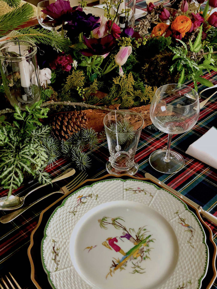 Christmas nature inspired table