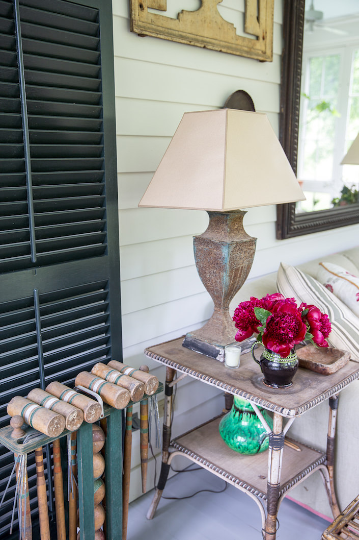 Screened porch at Gil Schafer's Middlefield