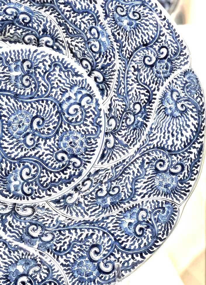 Chinese Export peony patterned dishes at Christies