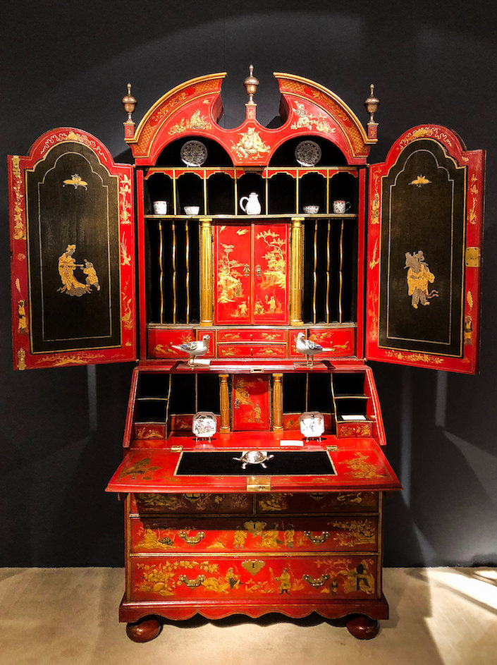 George I cabinet at Apter Fredericks at the 2018 Winter Antiques Show