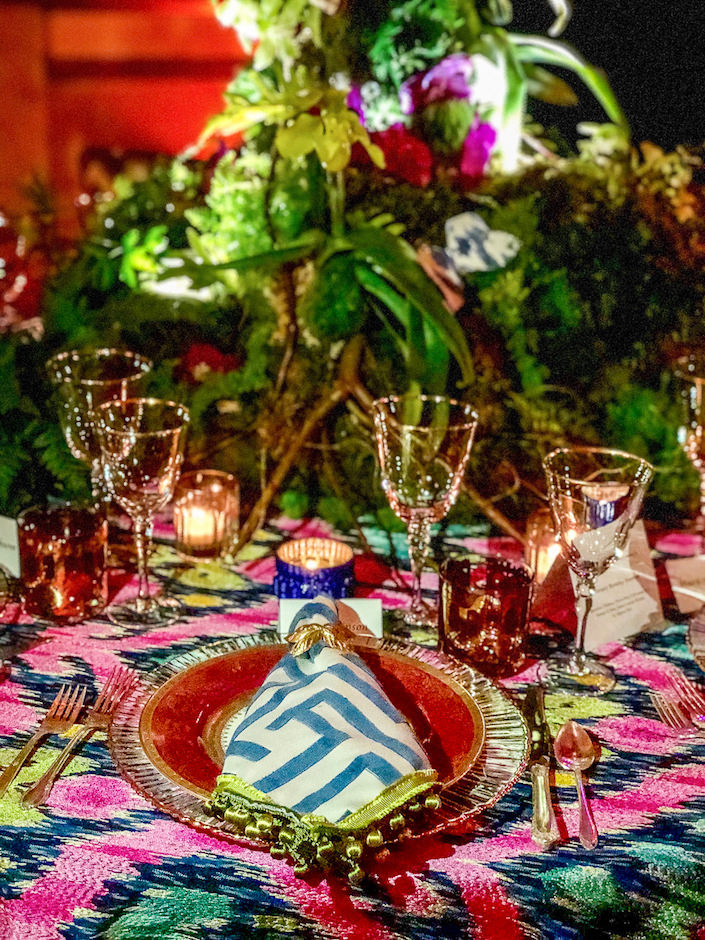 Brittany Bromley 2018 NYBG Orchid Dinner table