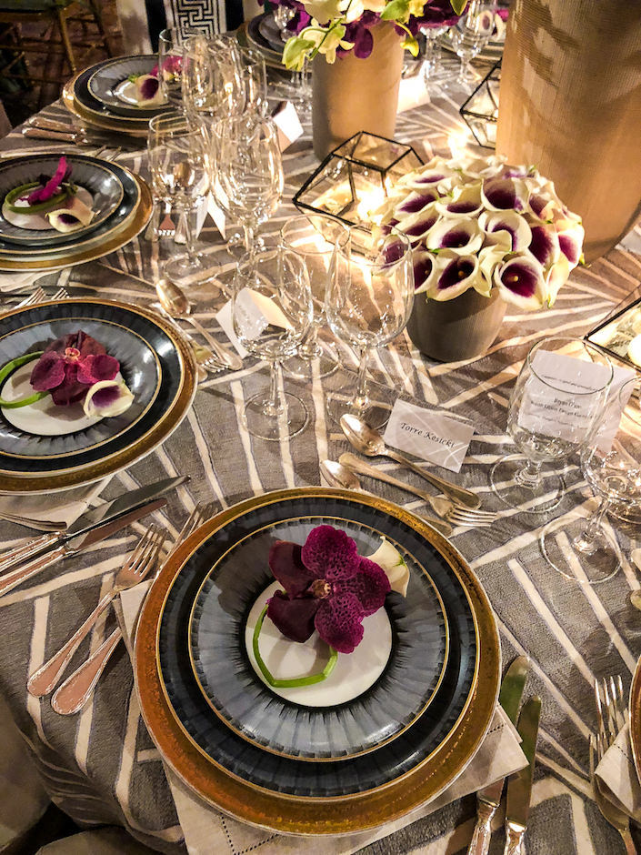 Brynn Olson Marie Daage Orchid Dinner table