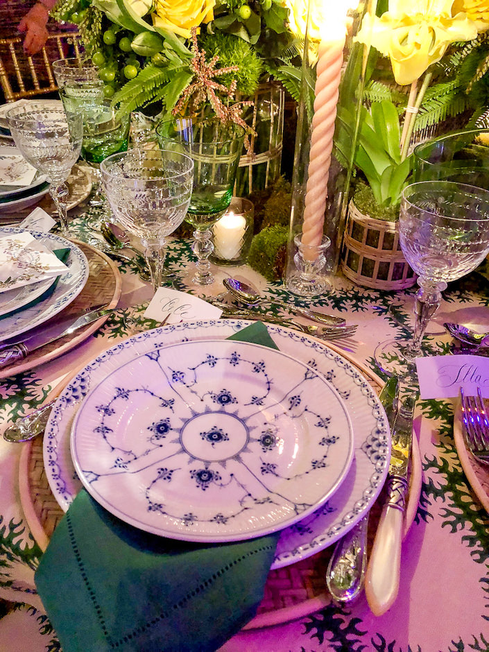 Cece Barfield Orchid Dinner 2018 placesetting