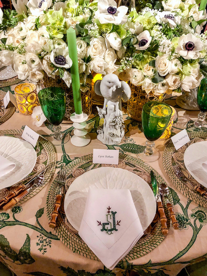 Shelly Johnstone Orchid Dinner 2018 table