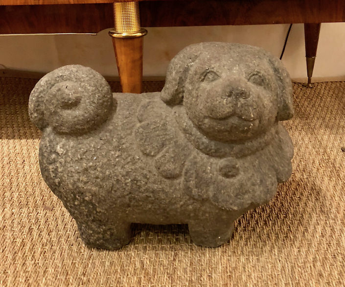 Japanese Edo dog sculpture at James Sansum