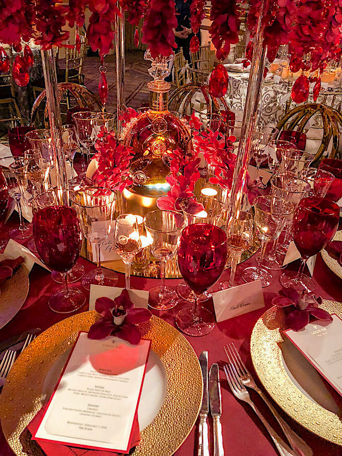 Louis XIII 2018 NYBG Orchid Dinner table.