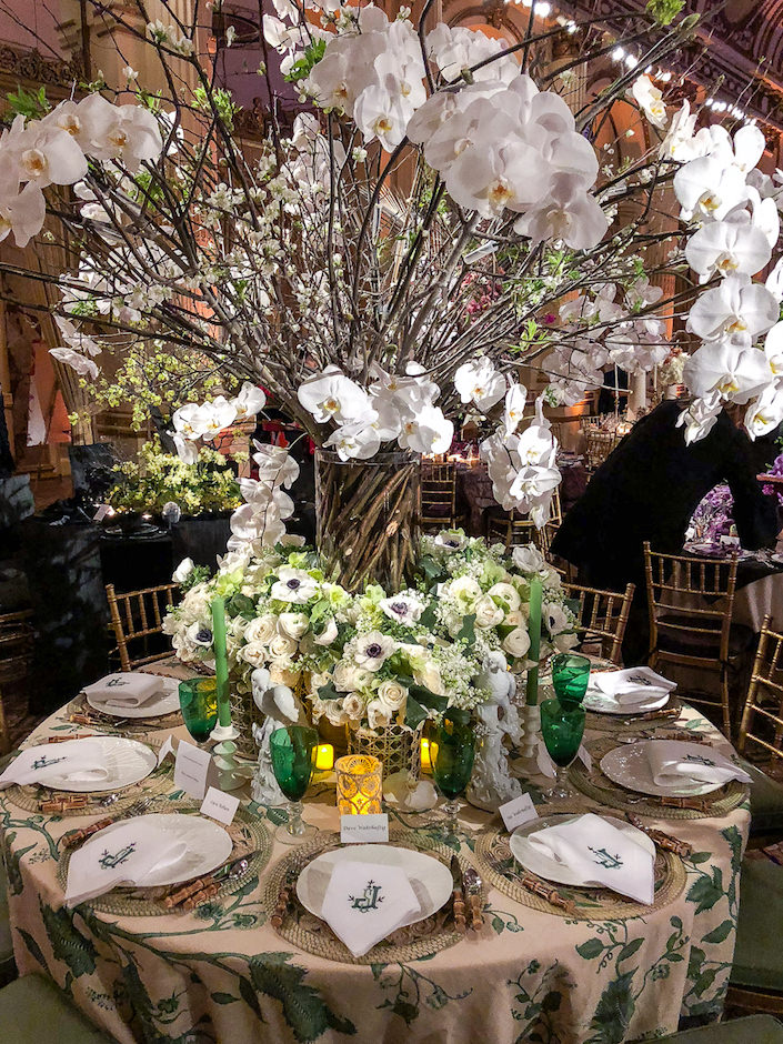 Shelley Johnstone Orchid Dinner 2018 table