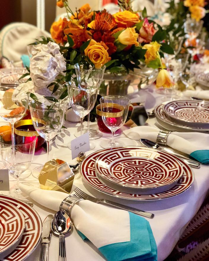 Peter Pennoyer Dining by Design table with Sunbrella