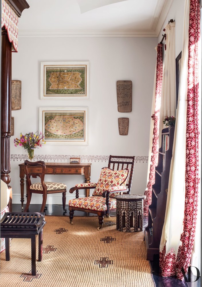 Veere Grenney Tangier guest bedroom, photo by Simon Upton for AD