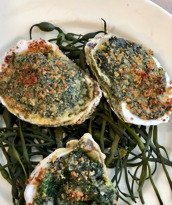 oysters Rockefeller at Christie's Martha Stewart lunch