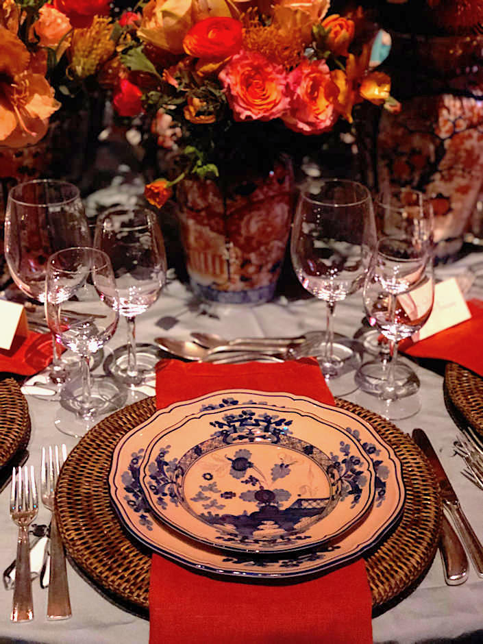 Ginori china on Jared Hughes Lenox Hill table