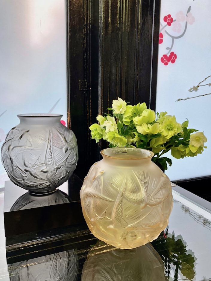 Lalique Hirondelles vase