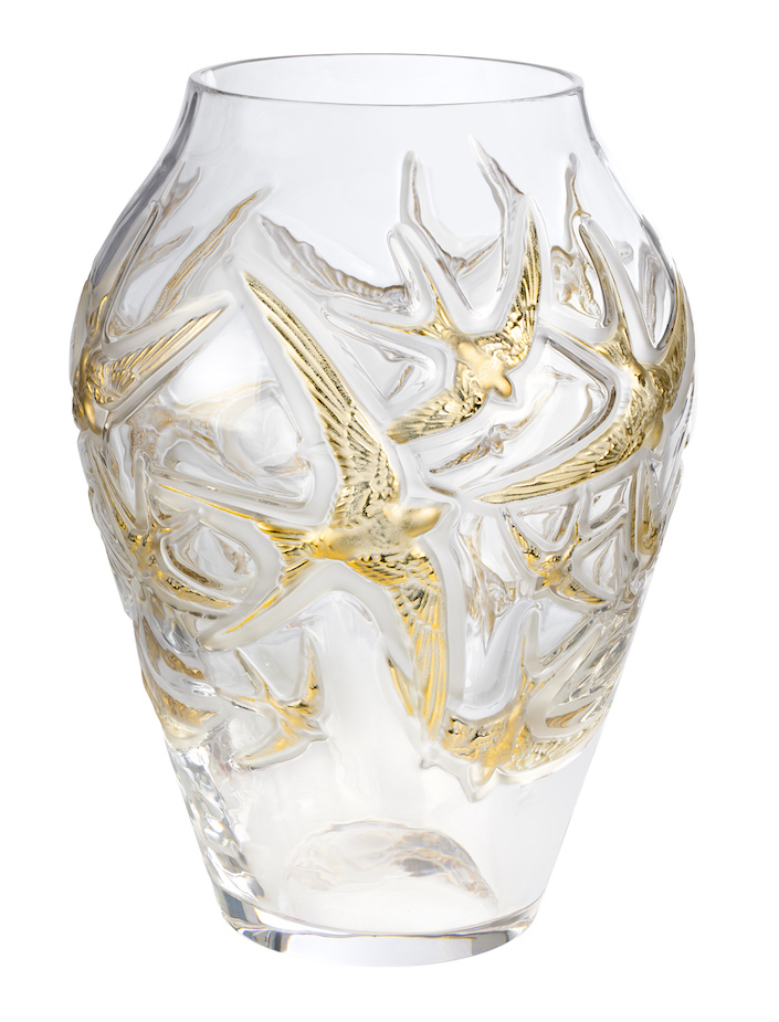 Lalique Hirondelles vase