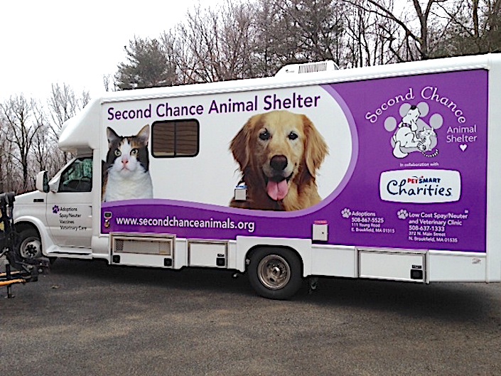 Second Chance Boston adoption van for Bow Wow Blitz