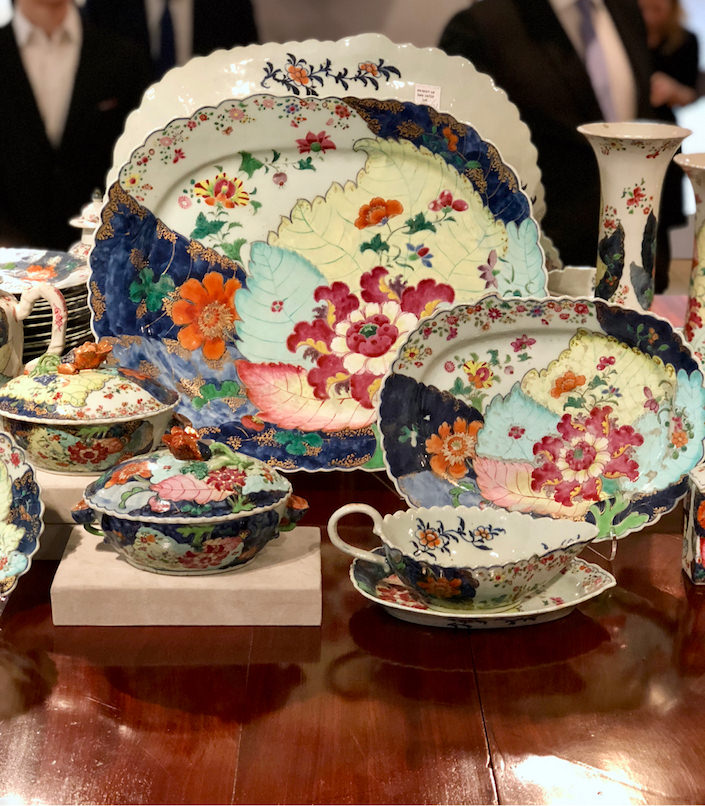 Tobacco leaf dinner service at Christies Rockefeller auction