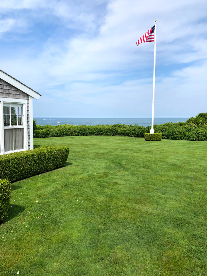 Nantucket guest house lawn