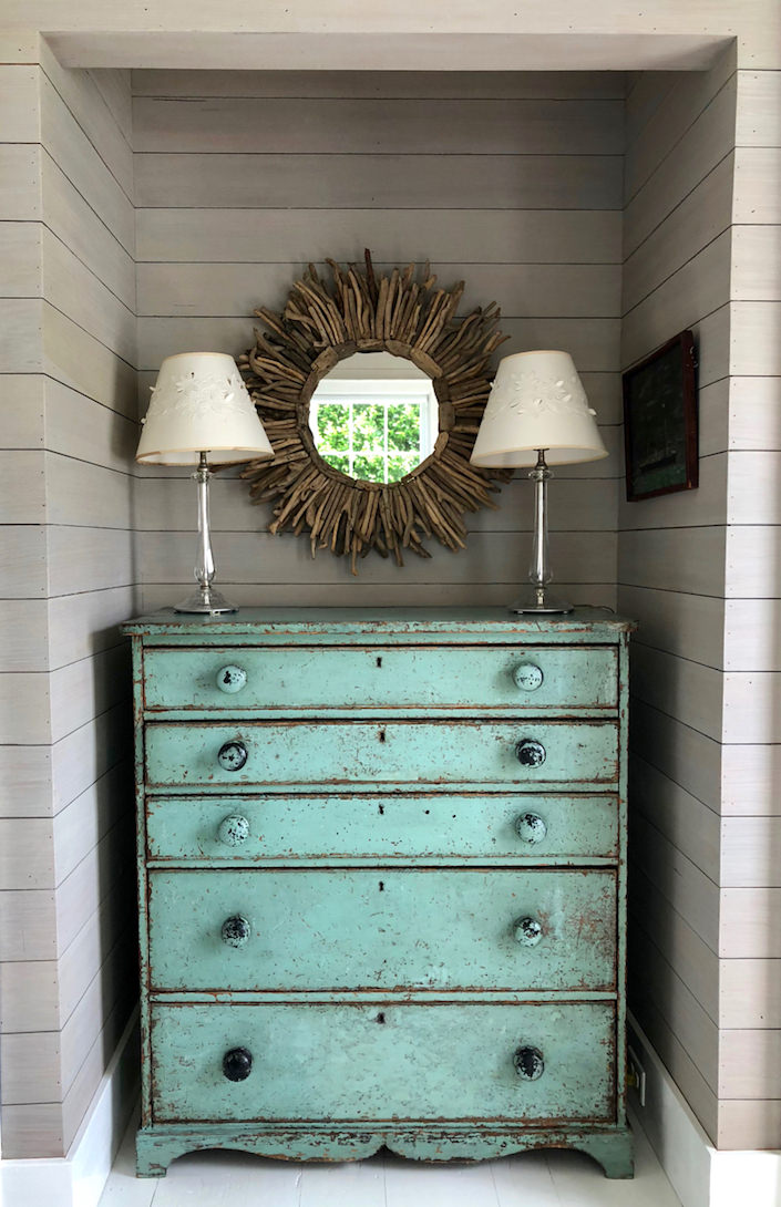 Nantucket guest house painted chest