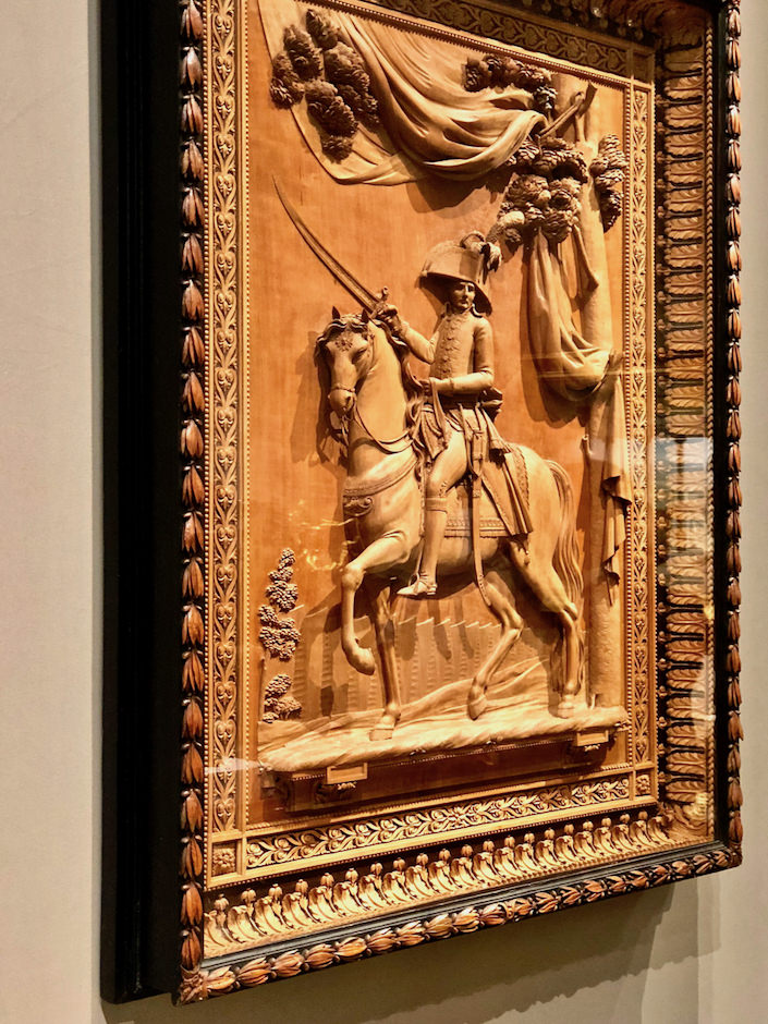 Galerie Kugel wood bas relief carving at TEFAF New York Fall 2018