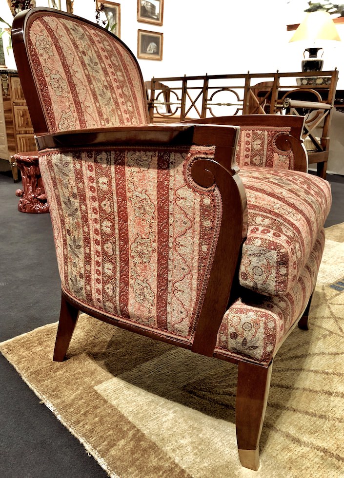 Jules Leleu armchair at James Sansum at San Francisco Antiques Show