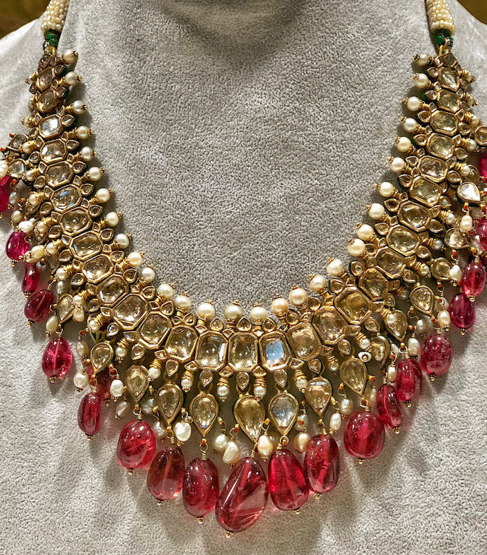 Sue Ollemans Oriental Works of Art 19th c. Jaipur necklace at the San Francisco Antiques Show