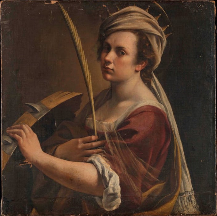 Artemesia Gentileschi self portrait as Saint Catherine at Sotheby's