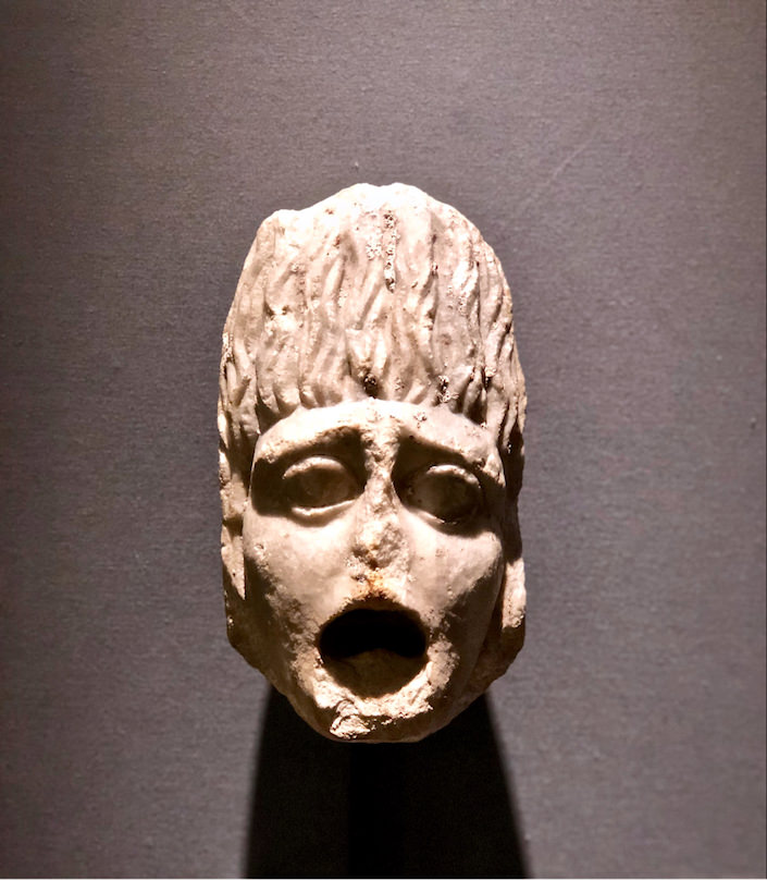 Roman marble mask from Charles Ede gallery at The Winter Show