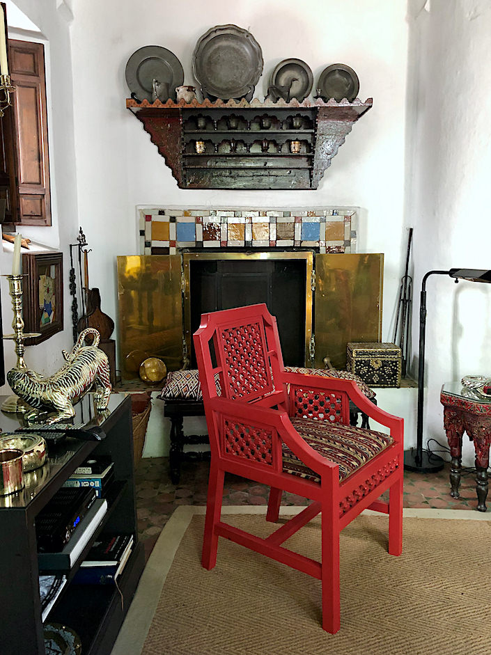 Charles Sevigny designed chair at Dar Zero in Tangier via Quintessence