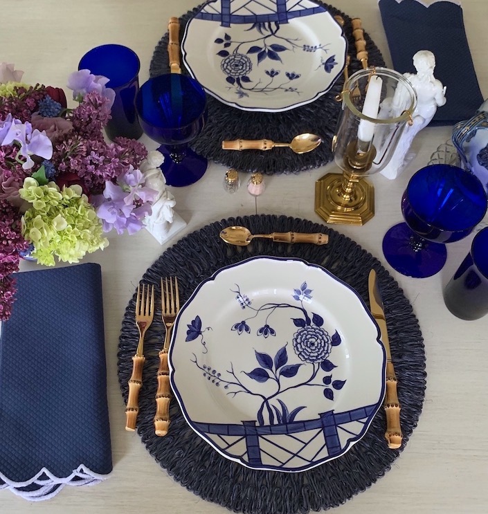 Everyday Elegance Steccato Blue Dinnerware