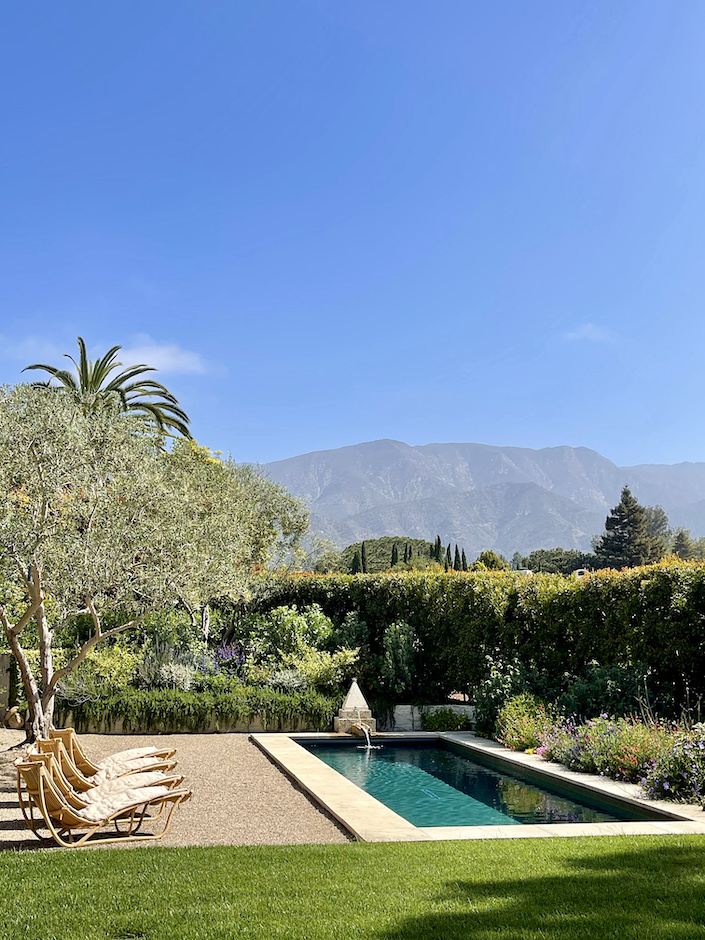 Suzanne Rheinstein pool in Montecito