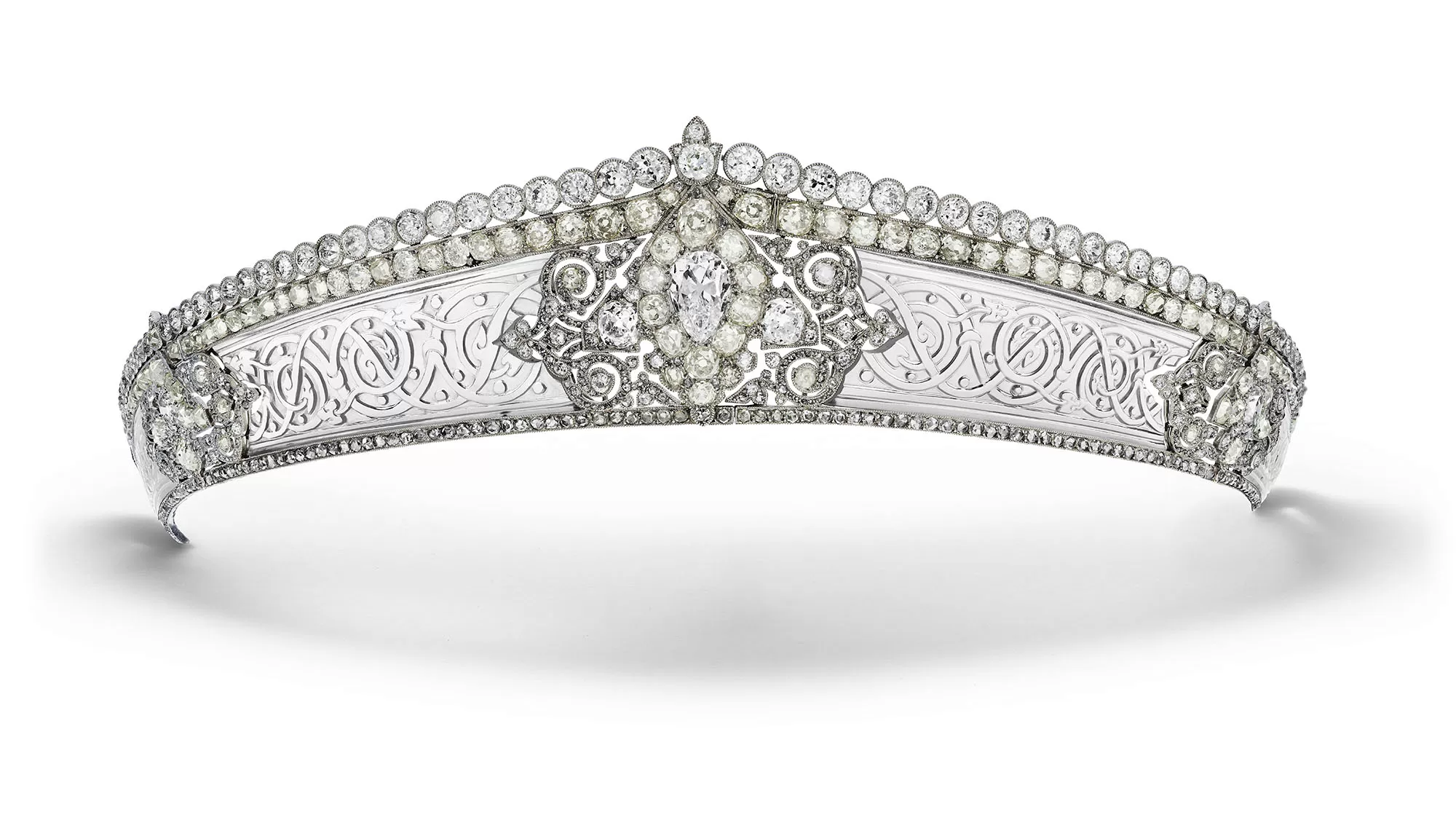 Tiara, Cartier Paris, special order, 1912 Platinum, rock crystal, diamonds. Marian Gérard. Cartier Collection