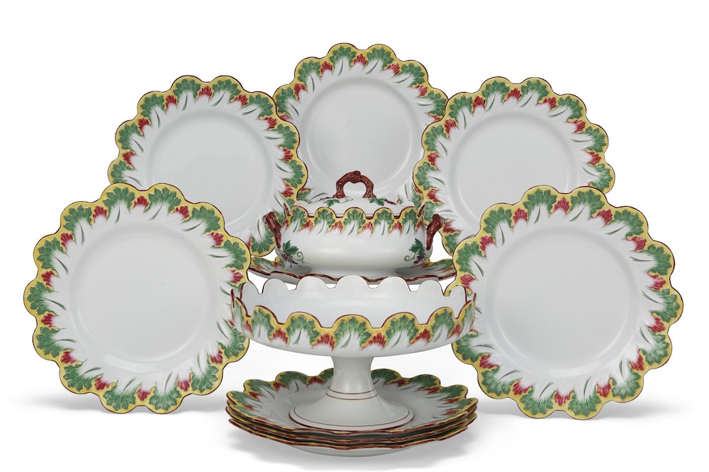 Christies Lot 176_A CREIL & MONTEREAU (L.M. & CIE) EARTHENWARE PART DESSERT SERVICE