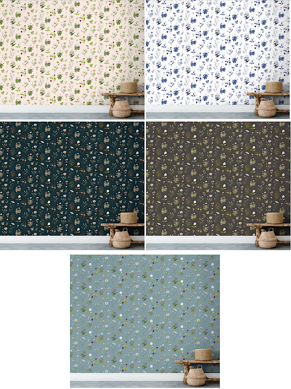 Brier and Byrd Botanical wallpaper via Quintessence