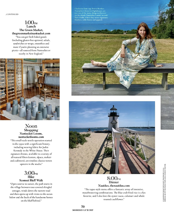 Stacey Bewkes of Quintessence Nantucket favorites