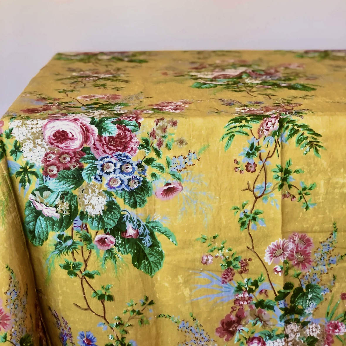 Raj Chintz tablecloth by D'Ascoli for Quintessence