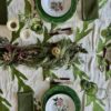 Embroidered Exotic Leaf Tablecloth - Green - Image 4