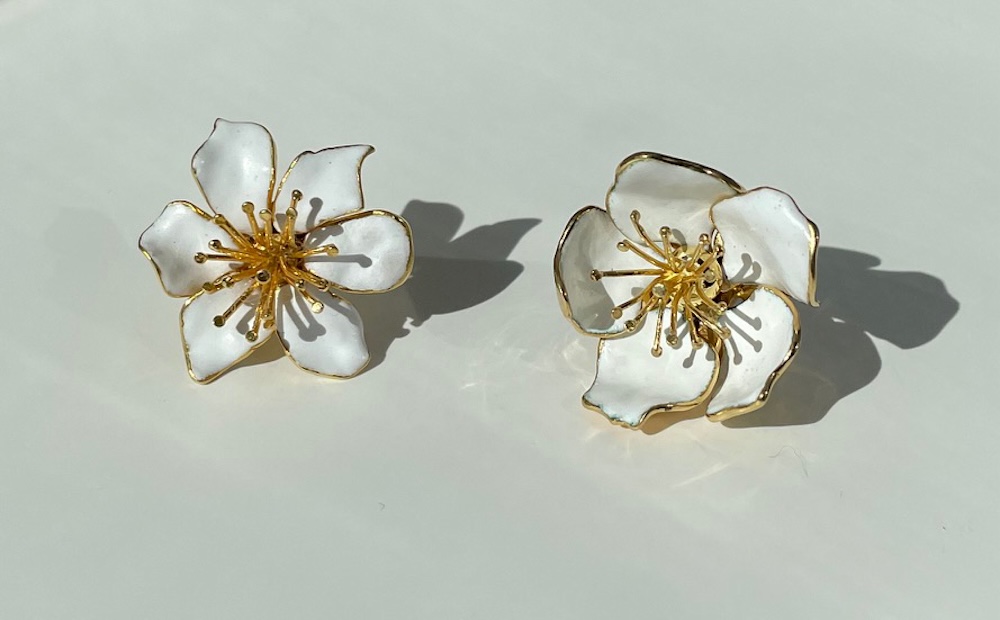 Hayley Sarno Rigal Jewelry Tree Flower Earrings via Quintessence